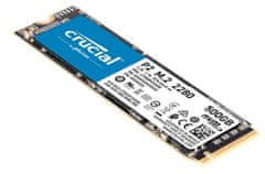 Crucial P2 SSD disk, 500 GB, M.2 80mm PCI-e 3.0 x4 NVMe, 3D QLC