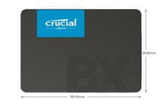 Crucial BX500 SSD disk, 2 TB, 2,5", SATA3 3D TLC, 7 mm