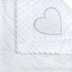 NEW BABY Luksuzni zavitek za novorojenčke Minky Wrap White 73x73 cm