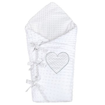 NEW BABY Luksuzni ovitek Minky white 75x75 cm