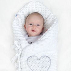 NEW BABY Luksuzni ovitek Minky white 75x75 cm