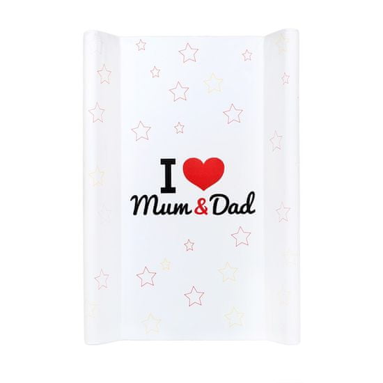 NEW BABY Podloga za previjanje I love Mum and Dad white 50x70 cm