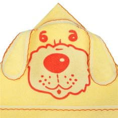 Otroška frotirna brisača 80x80 pasja rumena
