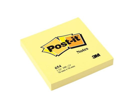 3M Post-it 654 samolepilni lističi, rumeni, 76 x 76 mm