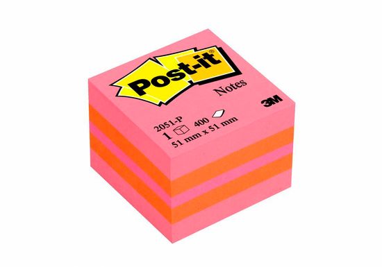 Post-It 2051-P Post-it kocka Pink, samolepilni lističi, 51x51