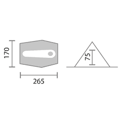 Yate Šotor BLACKTHORN za 1 osebo-maskirni