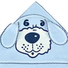 Otroška frotirna brisača 80x80 pasja modra