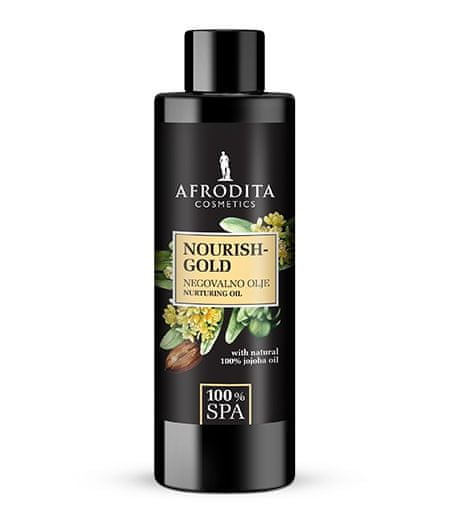 Kozmetika Afrodita 100 % Spa Nourish Gold olje za telo, negovalno, 150 ml