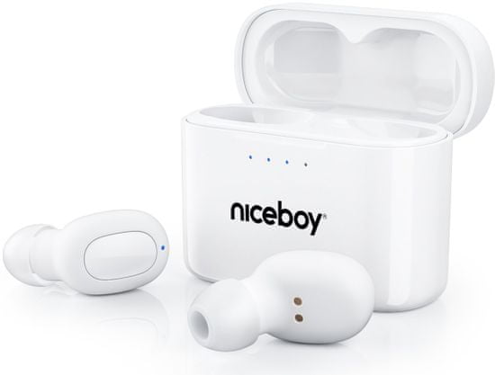 Niceboy HIVE podsie Polar White brezžične Bluetoth slušalke - Odprta embalaža