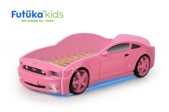 Futuka Kids Otroška postelja avto LIGHT 3D MG + Žarometi LED + Spodnja luč