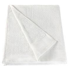 Vidaxl Brisače za tuširanje 5 kosov bombaž 450 gsm 70x140 cm bele