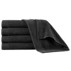 Vidaxl Brisače za tuširanje 5 kosov bombaž 450 gsm 70x140 cm črne
