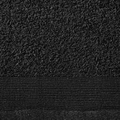 Vidaxl Brisače za tuširanje 5 kosov bombaž 450 gsm 70x140 cm črne