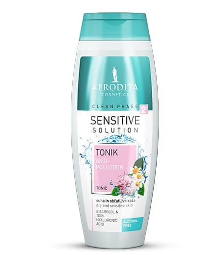 Kozmetika Afrodita Clean Phase Sensitive tonik, za občtljivo in suho kožo, 30 ml