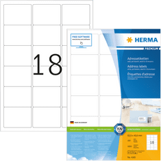 Herma Superprint 4265 etikete, A4, 63,5 x 46,6 mm, bele, 100 kom