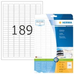 Herma Superprint 4333 etikete, A4, 25,4 x 10 mm, bele, 25 kom