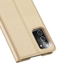 Dux Ducis Skin Pro usnjeni flip ovitek za Samsung Galaxy Note 20, zlato