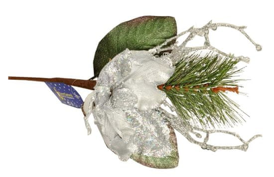 EverGreen božična zasnova z magnolijo in kroglicami, višina 45 cm A