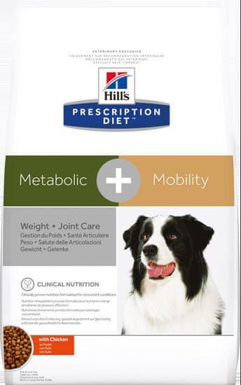 Hill's Metabolic + Mobility hrana za pse, s piščancem, 12 kg