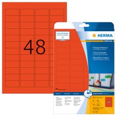 Herma Superprint 4367 etikete, 45,7 x 21,2 mm, rdeče, 20 kos