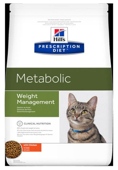 Hill's Metabolic Feline hrana za mačke, s piščancem, 1,5 kg