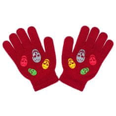 NEW BABY Nove otroške zimske rokavice za deklice oranžne barve - 122 (6-7 let)
