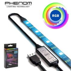 PHENOM USB RGB LED trak za TV s kontrolerjem 1m