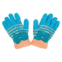 Zaparevrov Otroške zimske frotirne rokavice modro-oranžne