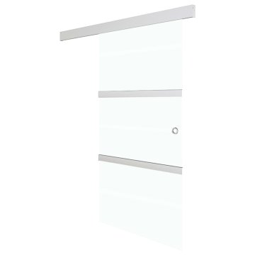 Vidaxl Drsna vrata z mehkimi blokadami ESG steklo in aluminij 76x205cm