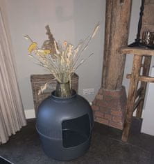 RHR Quality Mačje stranišče s pokrovom Flower XXL Grey 
