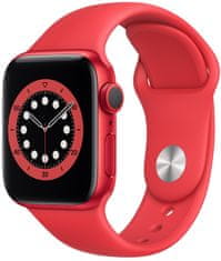 Apple Watch Series 6 pametna ura, 40 mm, rdeče aluminijasto ohišje z rdečim športnim paščkom - odprta embalaža