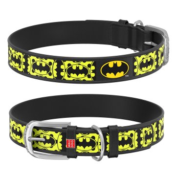 WAUDOG Usnjena ovratnica Batman DC COMICS črna
