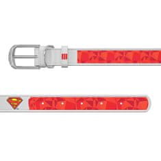 WAUDOG Usnjena ovratnica Superman DC COMICS bela 18-24 cm, širina: 9 mm rdeča