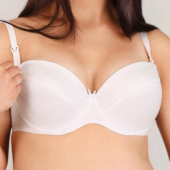 NEW BABY Pol-ojačeni modrček za dojenje Eva bela - 75C