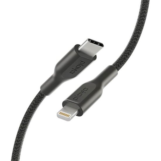 Belkin Playa Lightning na USB-C kabel iz najlona, 1 m, črn