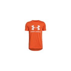 športna majica z logom, otroška, XS, oranžna