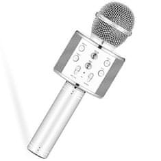 Alum online Brezžični mikrofon za karaoke WS-858 - Srebrna