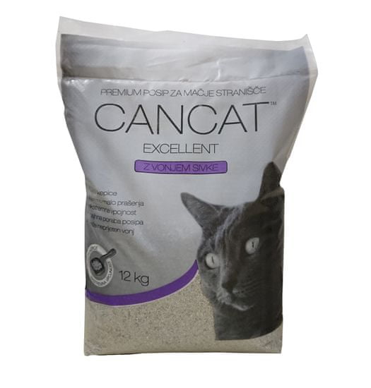 Agros Cancat mačji posip, sprijemljivi, ultra fini, sivka, 12kg