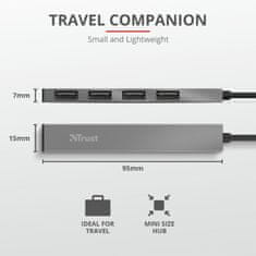 Trust Halyx 4-port Mini USB Hub razdelilnik