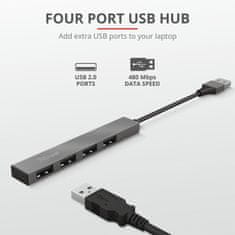 Trust Halyx 4-port Mini USB Hub razdelilnik