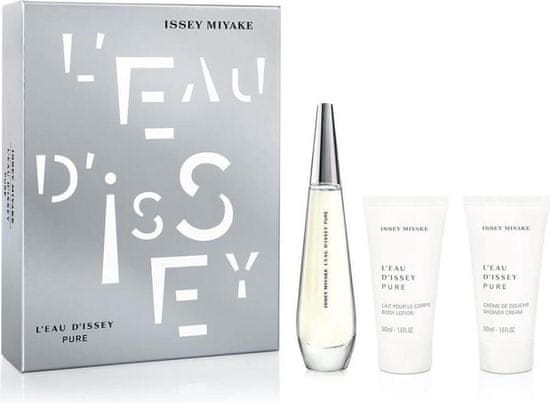 Issey Miyake L´Eau D´Issey Pure EDP parfumska vodica, 50 ml + mleko za telo, 50 ml + gel za tuširanje, 50 ml