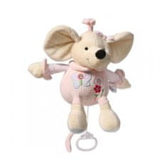 BabyOno Plišasta igrača s strojem za igrače Baby Ono Mouse roza 31cm