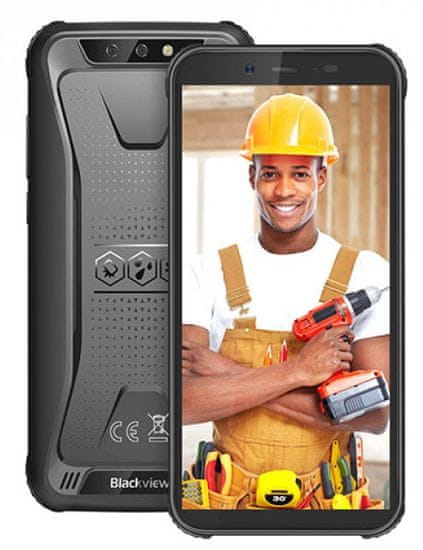 Blackview BV5500 Plus pametni telefon, 3 GB/32 GB, črn