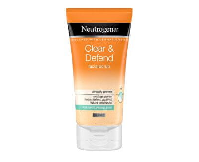 Neutrogena gladilni piling Clear & Defend (Facial Scrub), 150 ml