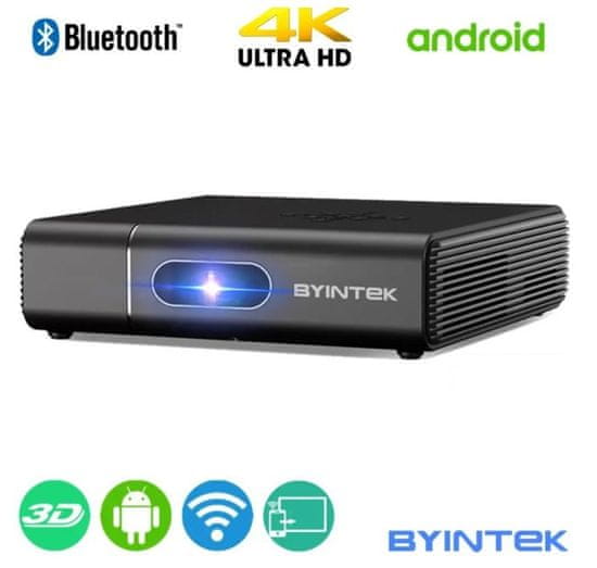 Byintek UFO U30 Pro mini prenosni LED projektor, Android, Wi-Fi - Odprta embalaža