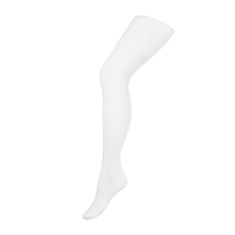 NEW BABY 3D Bele bombažne nogavice s pikami - 128 (7-8 let)