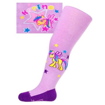 NEW BABY Bombažne nogavice 3xABS purple carino - 104 (3-4r)