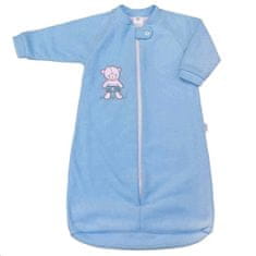 NEW BABY Baby Teddy Bear Blue Terry Sleeping Bag - 68 (4-6m)