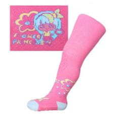 NEW BABY 3xABS rožnate bombažne hlačne nogavice s cvetovi - 104 (3-4r)