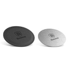 BASEUS 2x metal plate za magnetni avtomobilsko držalo, srebrna